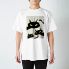 99ZADKIELの目つき悪い黒猫T Regular Fit T-Shirt