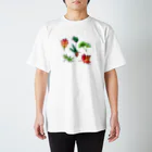kazefukikoの植物図鑑 手刺繍風 Regular Fit T-Shirt