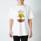 BEACH CATのすいかとニャンコ Regular Fit T-Shirt