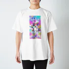 Originalのユニコーンカラフル毛並み Regular Fit T-Shirt