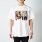 ぺちゃの ○。銀狐堂。○ の三月兎と時計兎 Regular Fit T-Shirt