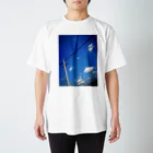 ぺちゃの ○。銀狐堂。○ の青空 Regular Fit T-Shirt