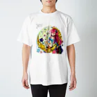 ぺちゃの ○。銀狐堂。○ の三日月仕掛けの娘 Regular Fit T-Shirt