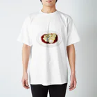 わっさーのれんこん天のかしわ天〜たるジュレ(パプリカ風味)withわさわさ葉っぱ Regular Fit T-Shirt