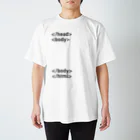 SANKAKU DESIGN STOREのHTMLシリーズ からっぽの自分。 body/黒 Regular Fit T-Shirt