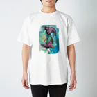 足立淳の二羽の鶴のTシャツ  Regular Fit T-Shirt