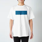 Planet Evansの青と白の縦縞 スタンダードTシャツ