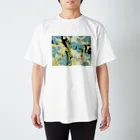 Planet Evansのアロハな花柄　イエロー Regular Fit T-Shirt