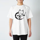 たろくろの猫が書道をする猫書 02 Regular Fit T-Shirt