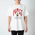 eri's Art love & peace Factoryの体育座りのカエルくんwithチョビ スタンダードTシャツ