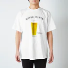 NIKORASU GOのビール大好き人間専用デザイン「ひやひややで」 スタンダードTシャツ