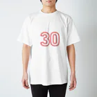 ふしめTシャツの30歳のふしめ (Red) スタンダードTシャツ