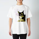 TAKUYA DESIGN WORKSの8分音符な猫 Ver.2 スタンダードTシャツ