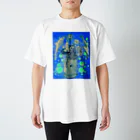 MIZUNO_ICHIの花咲き鯨と動物たち スタンダードTシャツ