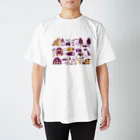 喫茶こぐまやのcamp cats 紫 Regular Fit T-Shirt