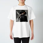 vieのvie BLACK_smoke Regular Fit T-Shirt