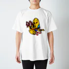 🤘メロイック本舗🤘のヘビーメタルハニオくん、かき鳴らせギター！編 Regular Fit T-Shirt