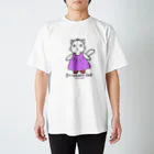 ゆきだるまころころのねこのお姫さま（ピンク） スタンダードTシャツ