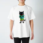 COULEUR PECOE（クルールペコ）のねこびとさん（クロ） Regular Fit T-Shirt