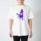 pesty_pupil designsのさまようもぐら２段くん 夜 Regular Fit T-Shirt