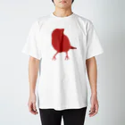 cotoLi （ことり）の文鳥シルエット（cotoLiロゴ） スタンダードTシャツ