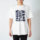 コジェット カエル部の岐阜県の魚類　[ シルエット漢字ver.] スタンダードTシャツ