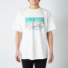 灯さかすのひんやりペンギンましまろう Regular Fit T-Shirt