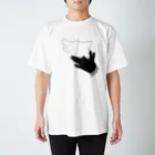 御掬この子のN_影絵(狼)(淡い生地向け) Regular Fit T-Shirt