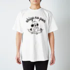 おひげのポンのスケボー_黒 Regular Fit T-Shirt