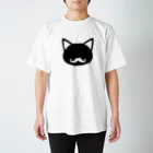 chobihigeのちょび髭ロゴ4 ねこ　猫　ネコ　cat スタンダードTシャツ