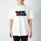 七菜商店のゲームオーバー白地 Regular Fit T-Shirt