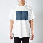 many many stripes.のボーダー青 スタンダードTシャツ