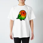 Cody the Lovebirdの両面　Chubby Bird ルリゴシ ボタンインコ Regular Fit T-Shirt