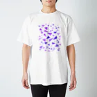 鳥の巣の△▼紫青 Regular Fit T-Shirt