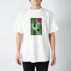 SACHI GRAPHIC ARTSの花札　松に鶴 Regular Fit T-Shirt