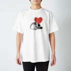 こむにゅのアパートメントの『I♥hamster!』(白文字) スタンダードTシャツ