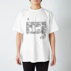 ふうふうたかの犬のシルエット　丸 Regular Fit T-Shirt