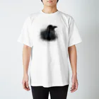 野鳥生活のハシブトガラス幼鳥（★寄付） スタンダードTシャツ