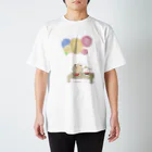 はむ汰の落書き Official Storeのゆずひこ&ぷぅ王子　花火(片面印刷) Regular Fit T-Shirt