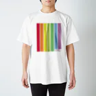 CHILL etc.のビビッド虹色ストライプ Regular Fit T-Shirt