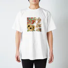 gekkaの8月のくるくる Regular Fit T-Shirt