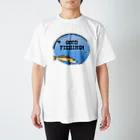 猫と釣り人のシロギス_1_C Regular Fit T-Shirt