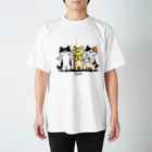 PygmyCat　suzuri店の癒してあげ隊（白フチver） Regular Fit T-Shirt