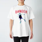 NIKORASU GOのユーモアデザイン「DANGER」 スタンダードTシャツ