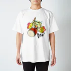 紫キャベツの太鼓のドラ　前面プリント Regular Fit T-Shirt