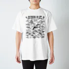 猫と釣り人のSaltwater fish_3K スタンダードTシャツ