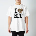 SHOP W　SUZURI店のI ♥ Kiji Tora Tシャツ スタンダードTシャツ