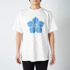 戦国神社 -戦国グッズ専門店-の明智光秀（水色桔梗紋） Regular Fit T-Shirt