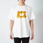 クマバチのYellow-with white edge スタンダードTシャツ