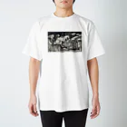 m.3の「怪獣は夢の中」モノクロプリントT Regular Fit T-Shirt